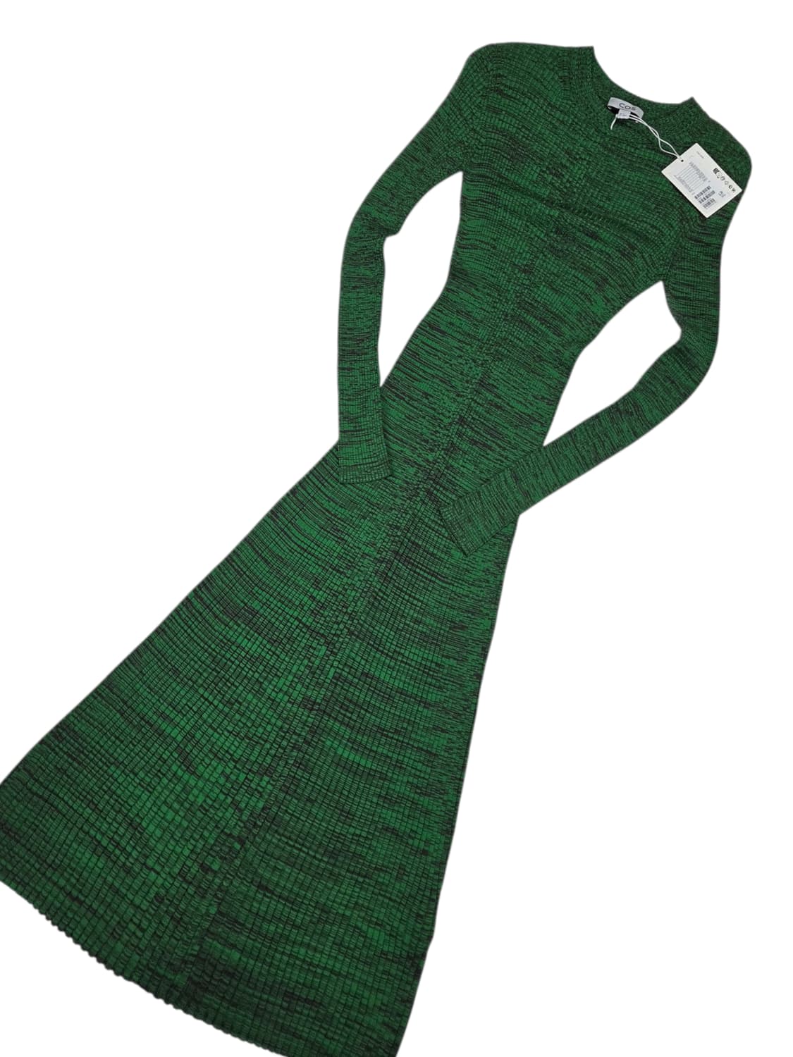COS 코스 그린패턴 올 스판 니트 롱 원피스 XS 상품이미지4