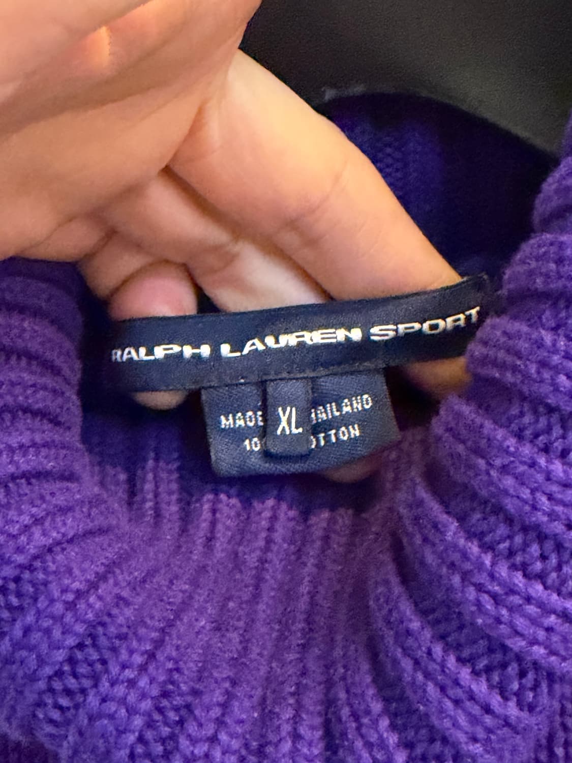 Ralph Lauren Sport 폴로 퍼플 터틀 니트 XL 상품이미지2