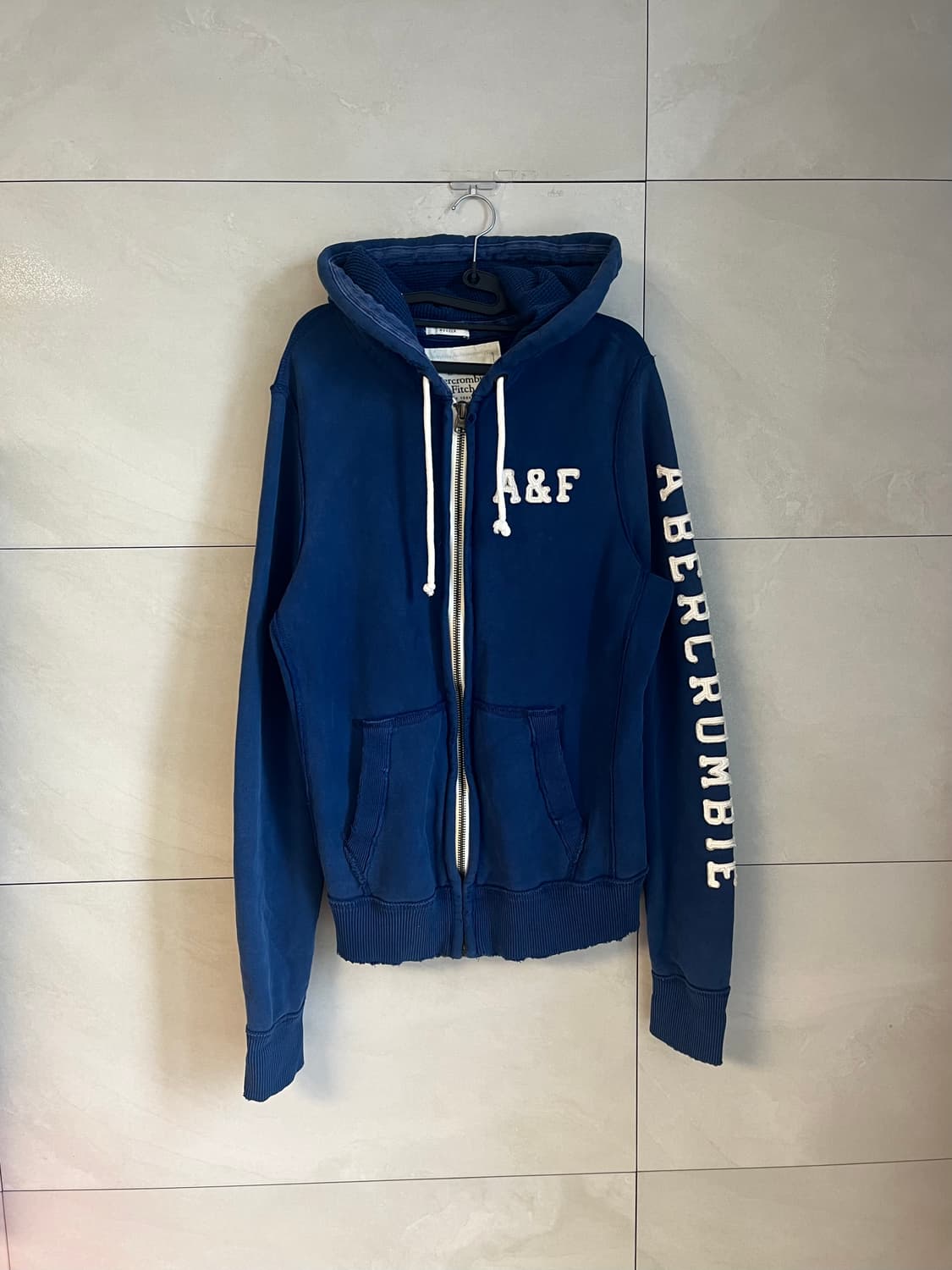 아베크롬비 A&F 스펠로고 대장 후드집업 블루 [L] 상품이미지3