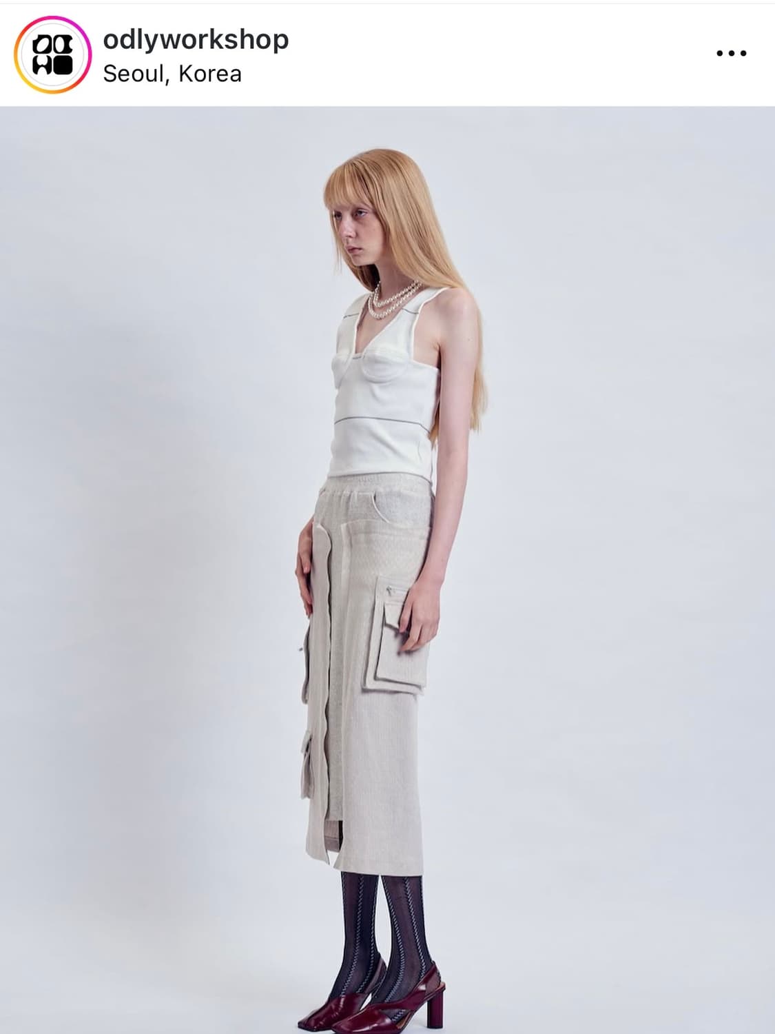 오들리워크샵 멀티포켓 레이어드 카고 롱 스커트 상품이미지2
