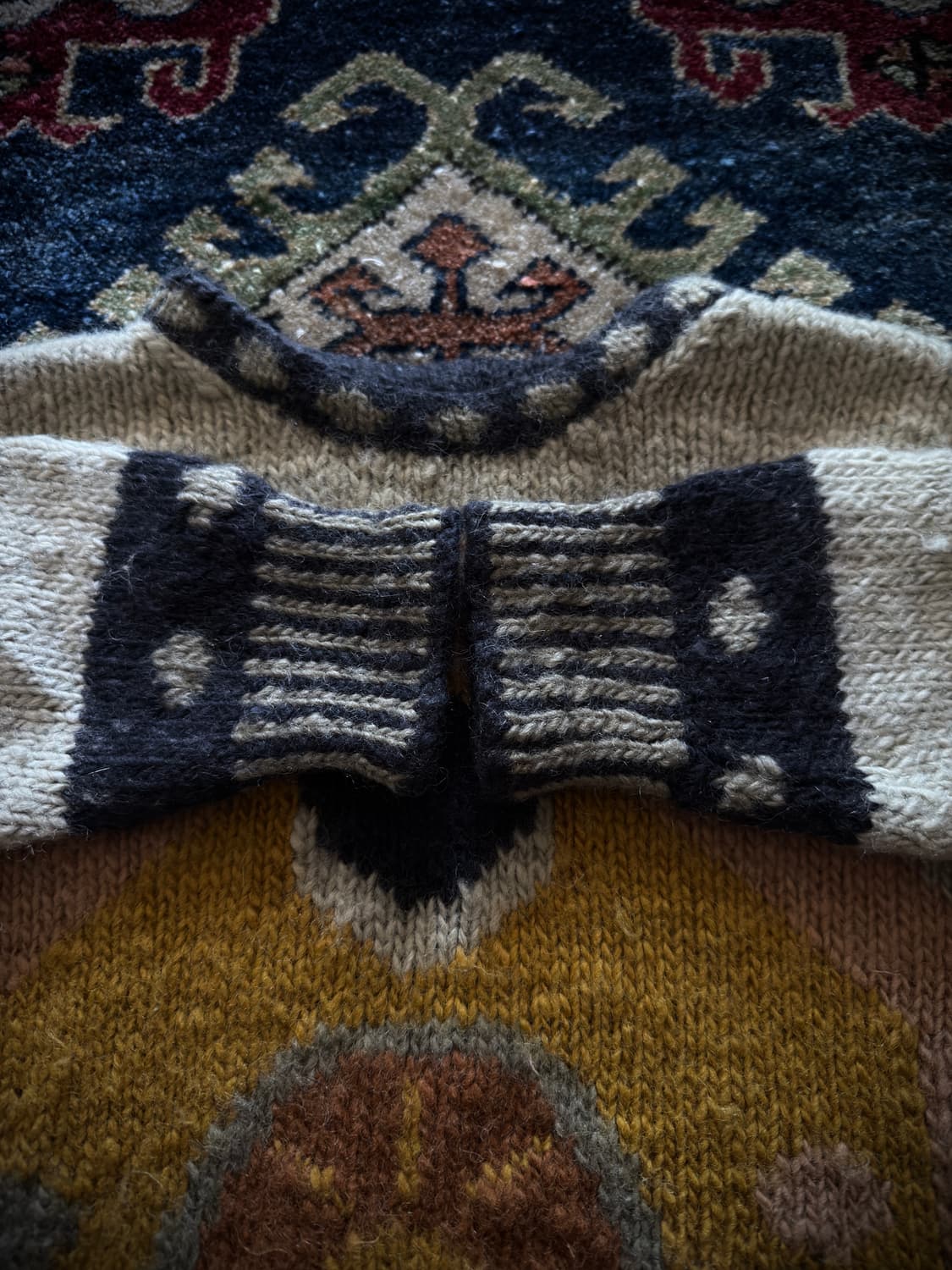 90s Home sunrise heavy wool sweather 상품이미지5