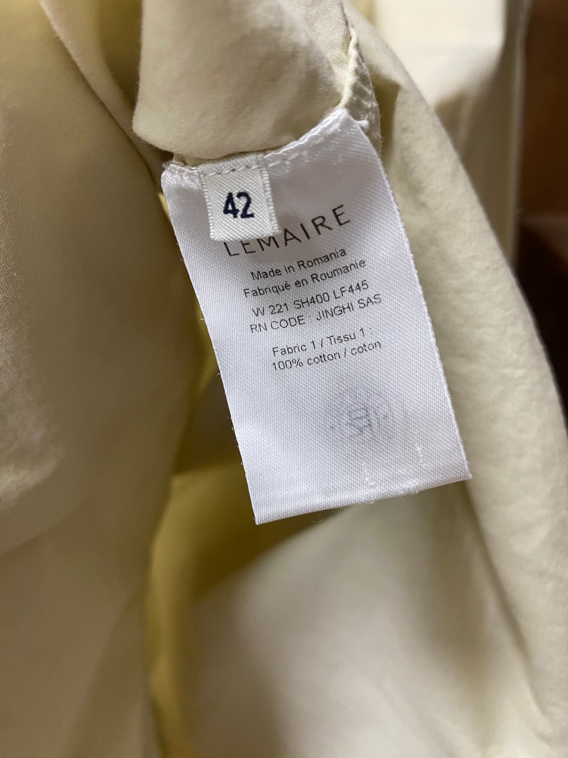 르메르 오피서 카라 트위스트 셔츠 42사이즈 상품이미지8