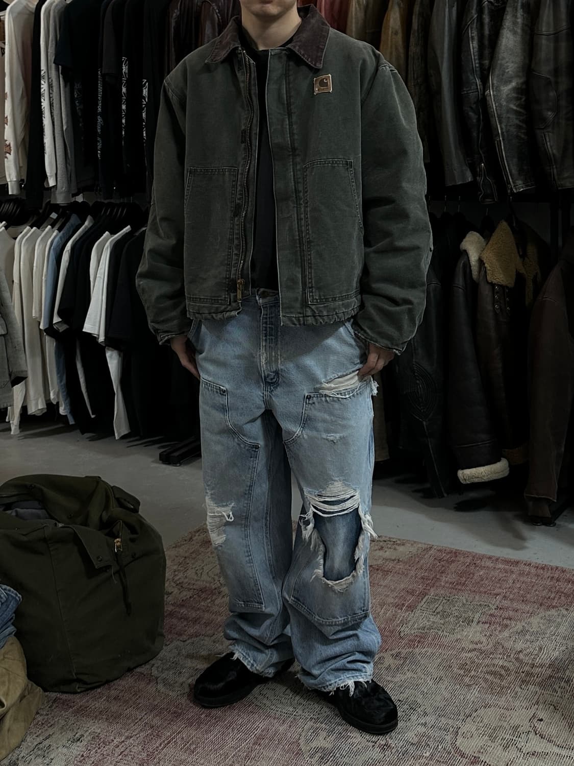 00's OG USA 칼하트 J22 아크틱 칼하트 모스그린 디트로이트 상품이미지2