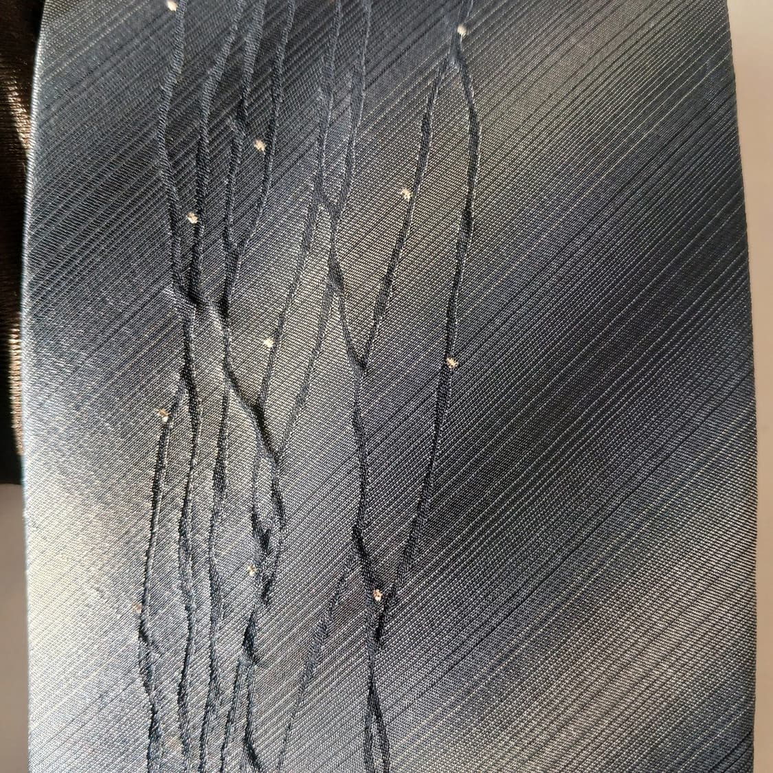 입생로랑 실크 블루 자카드 넥타이 9.5cm A등급 A19526
 상품이미지6