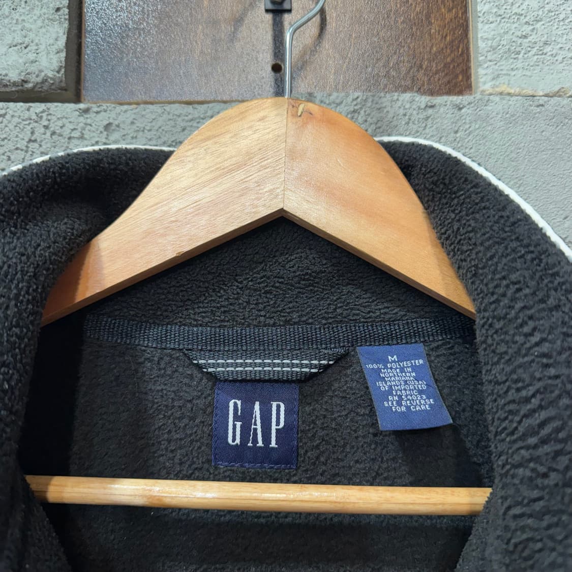 갭 GAP 블랙 하프 집업 후리스 (L)   상품이미지5