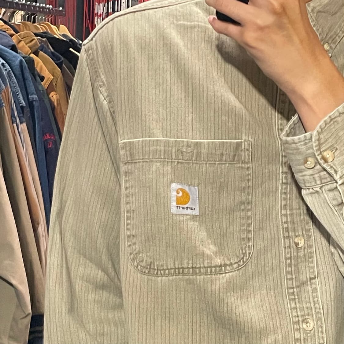 [IM] carhartt 칼하트 베이지 긴팔셔츠 상품이미지4