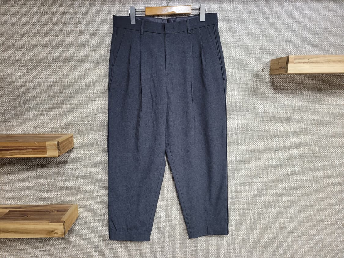 32인치 에잇세컨즈 와이드핏 투턱 슬랙스 바지 상품이미지1