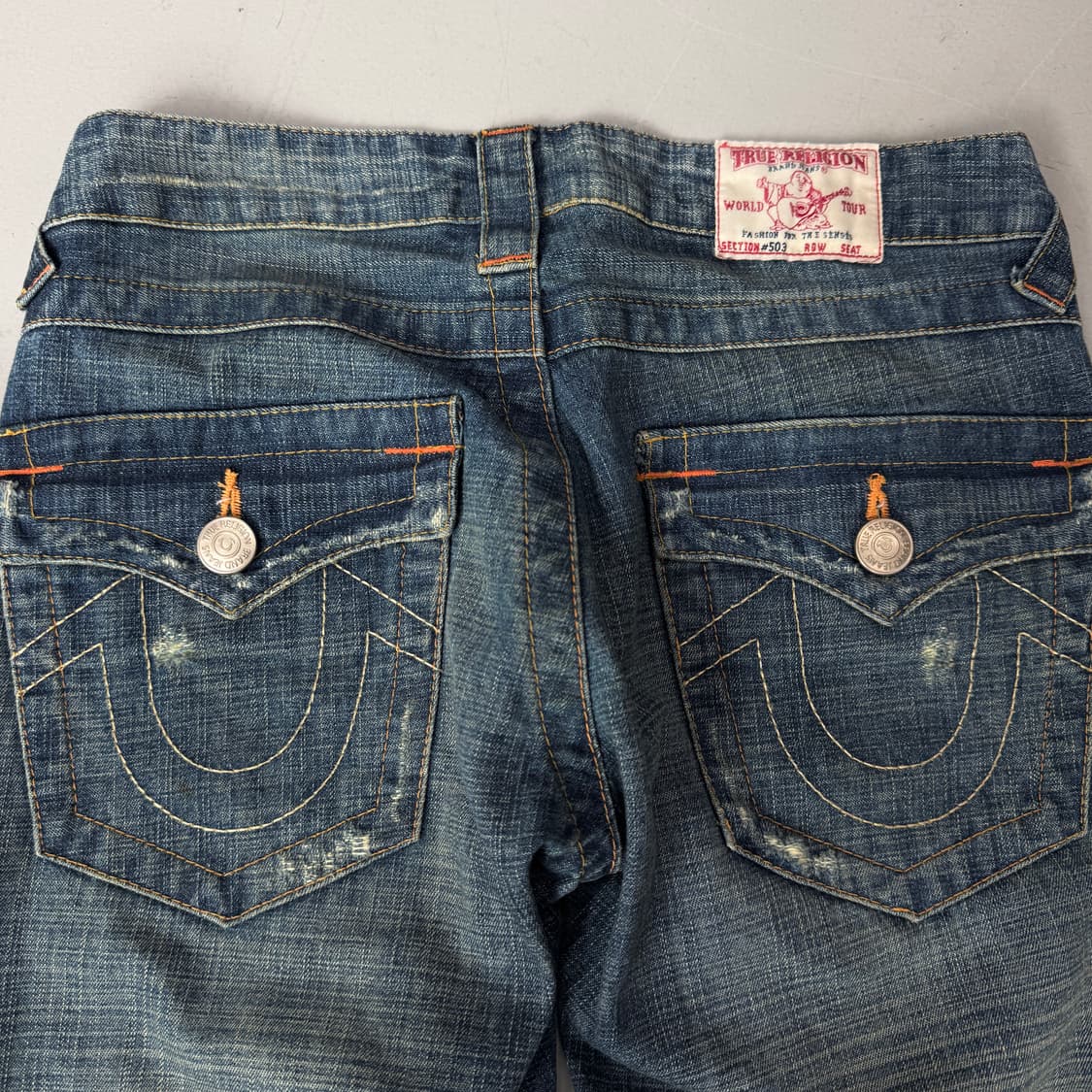 트루릴리전 Y2K 조이 부츠컷 디스트레스드 데님팬츠 상품이미지6