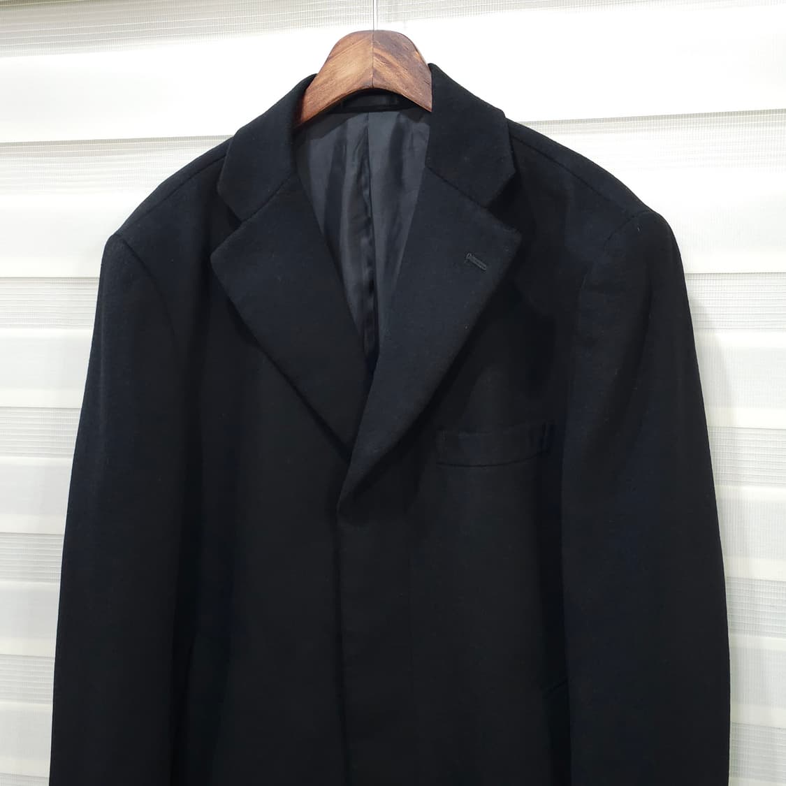 일본 Balestrino 울 캐시미어 싱글 롱코트- L 상품이미지2