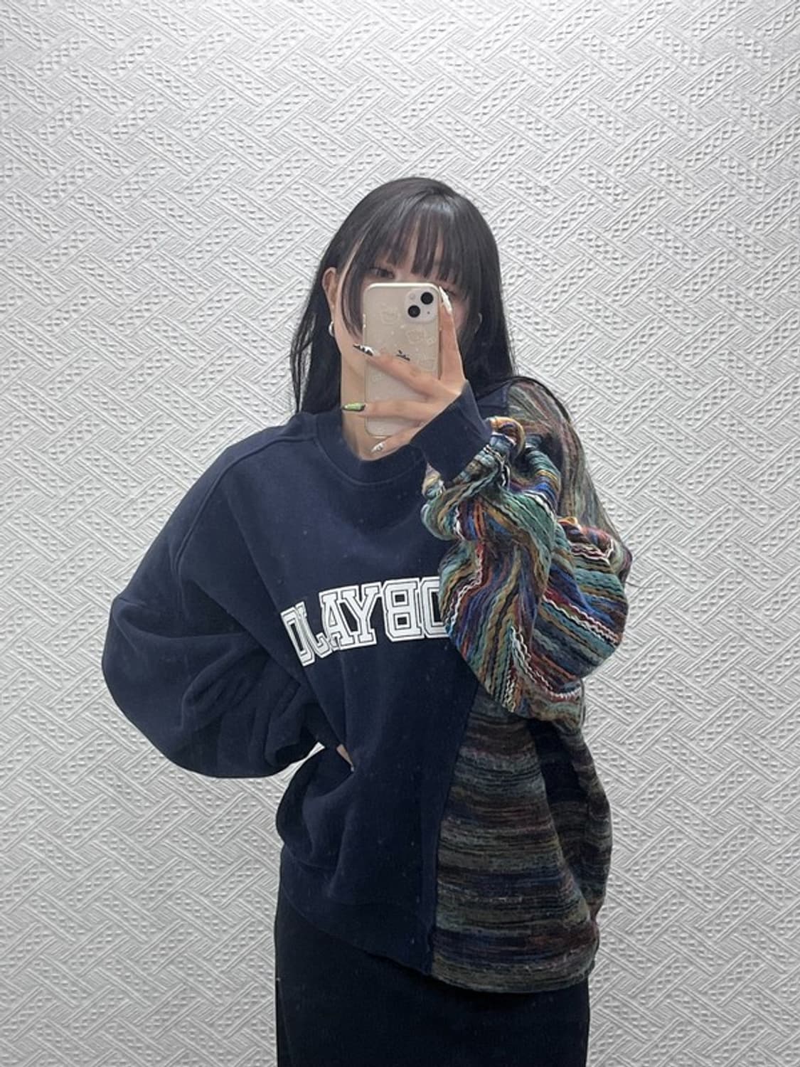 아조바이아조 유니크 보헤미안 언발 약기모 맨투맨 115 C08775 상품이미지1