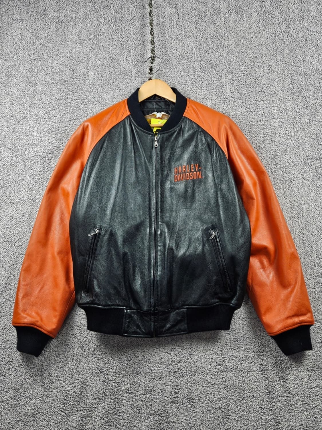 할리데이비슨 모터사이클 배색 봄버 가죽 자켓 ( L ) / 11108 상품이미지2