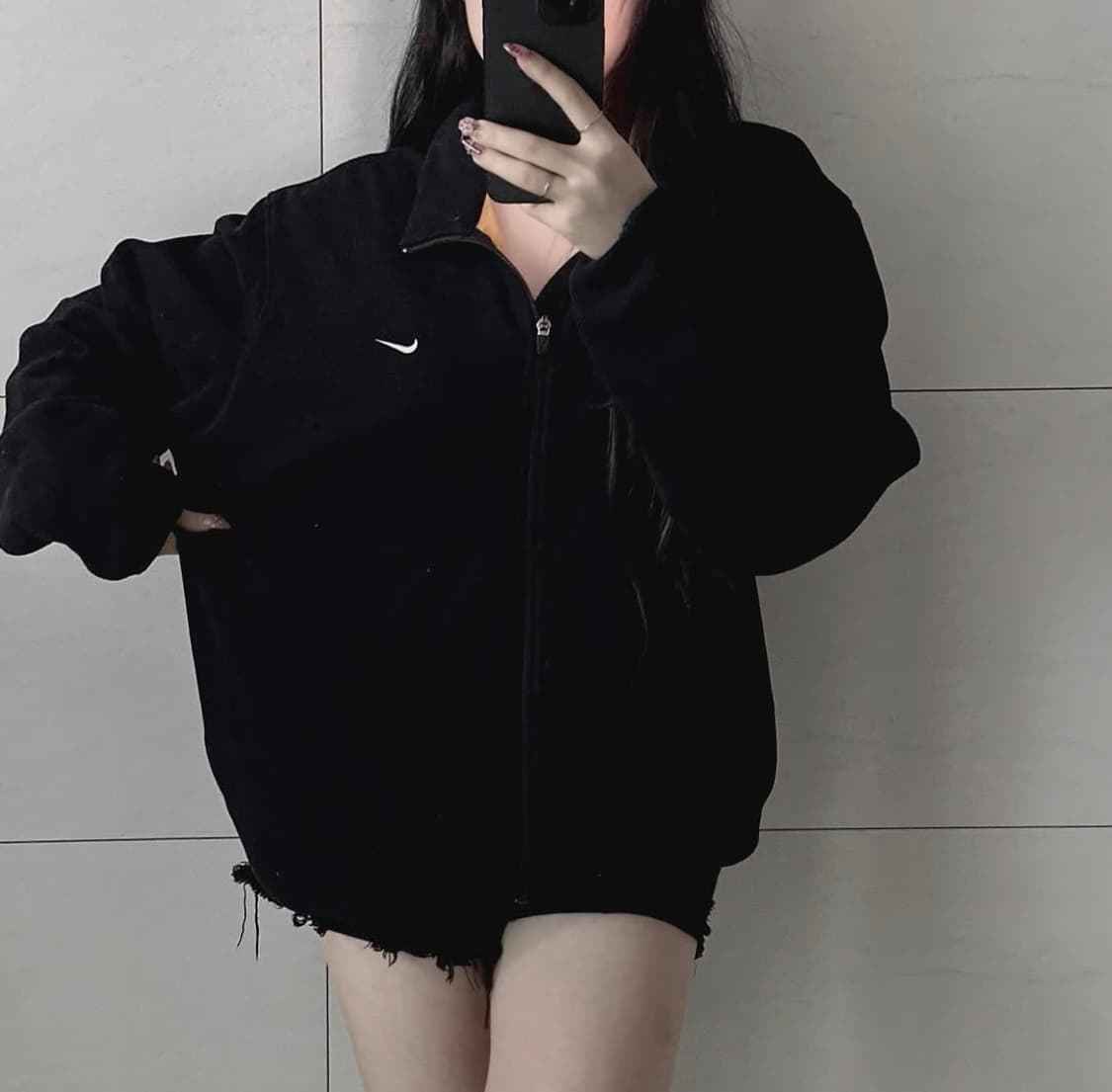 나이키 블랙x노랑 리버시블 후리스 상품이미지2