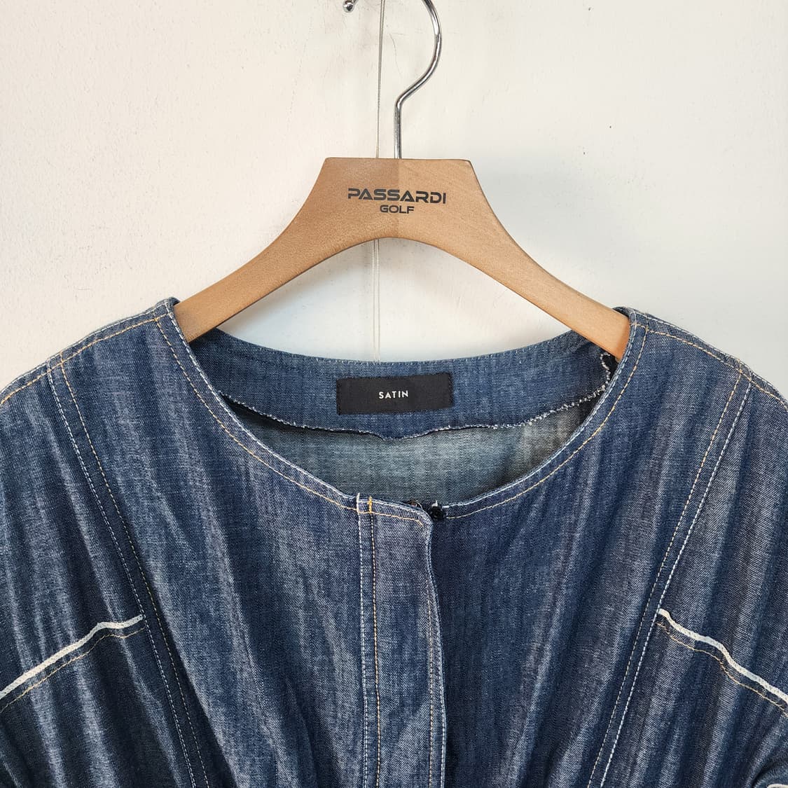 SATIN 데님 벨트 원피스 상품이미지2