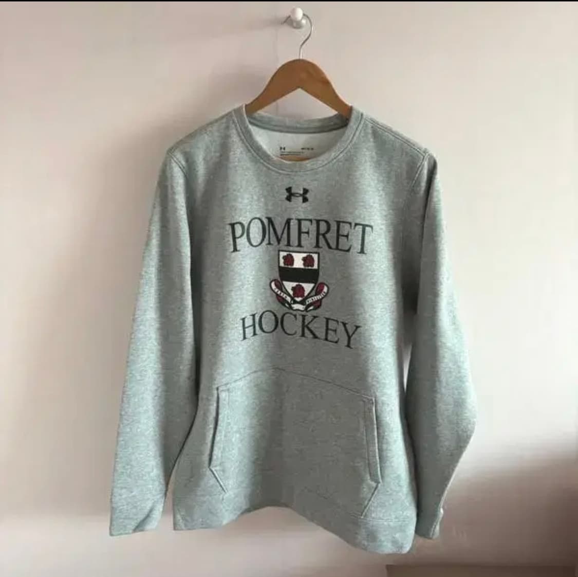 언더아머 M 100 맨투맨 기모 FW 티셔츠 그레이 포켓 상품이미지1