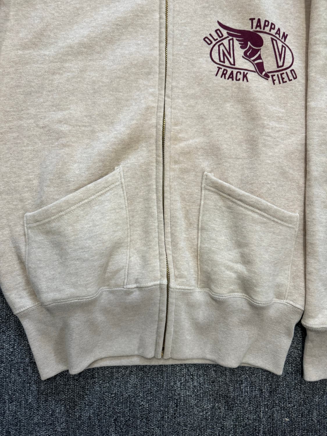 쿠쉬맨 루프휠 오트밀 스웻 집업 웨어하우스 풀카운트 L 상품이미지5