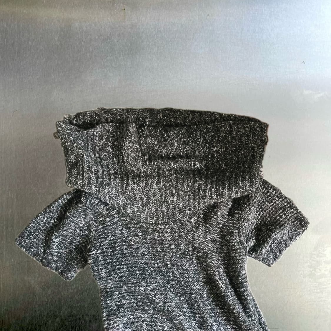 Off-shoulder short-sleeved knit dress 상품이미지2