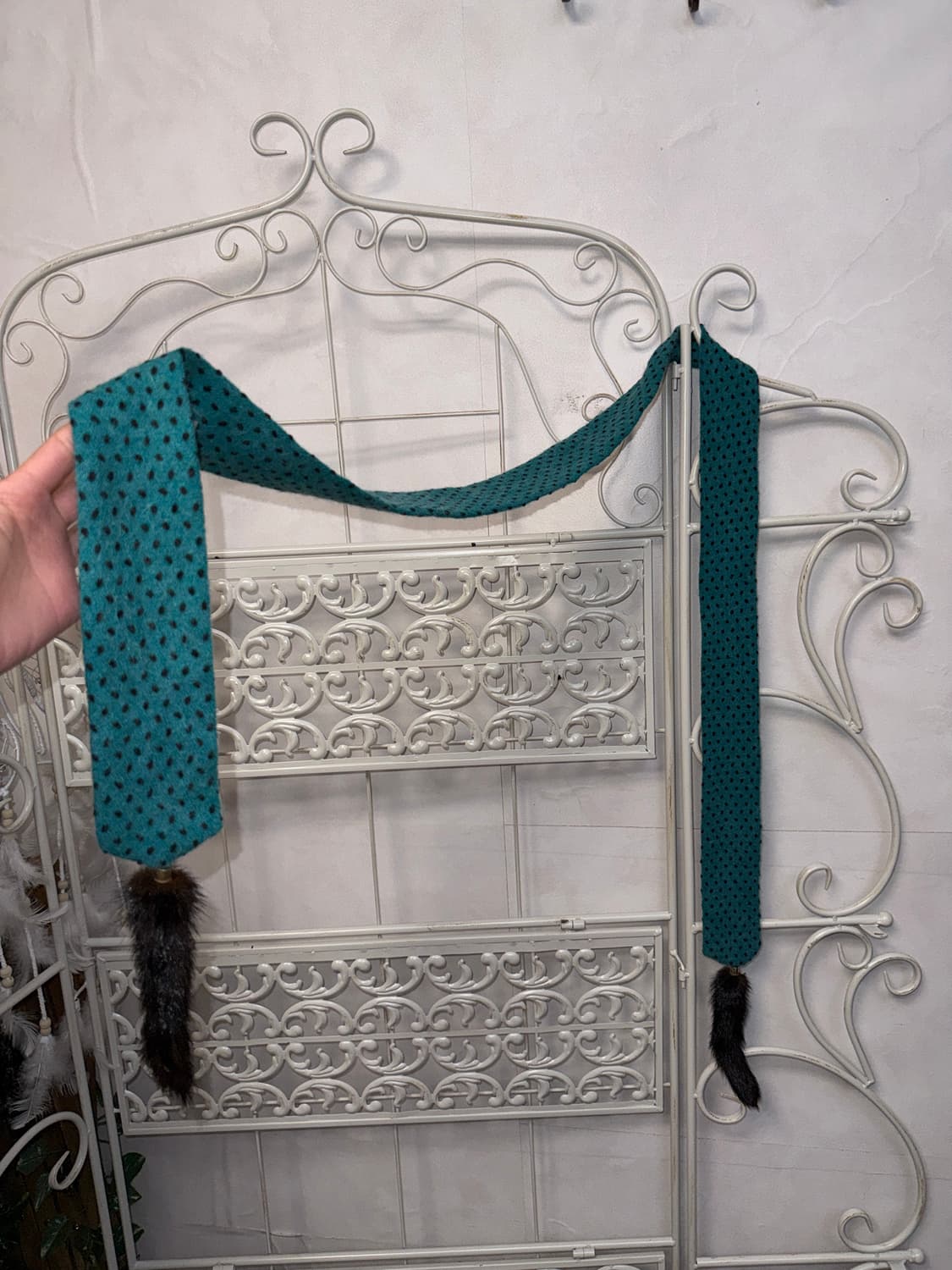 Mint dot mink fur detail muffler 상품이미지2