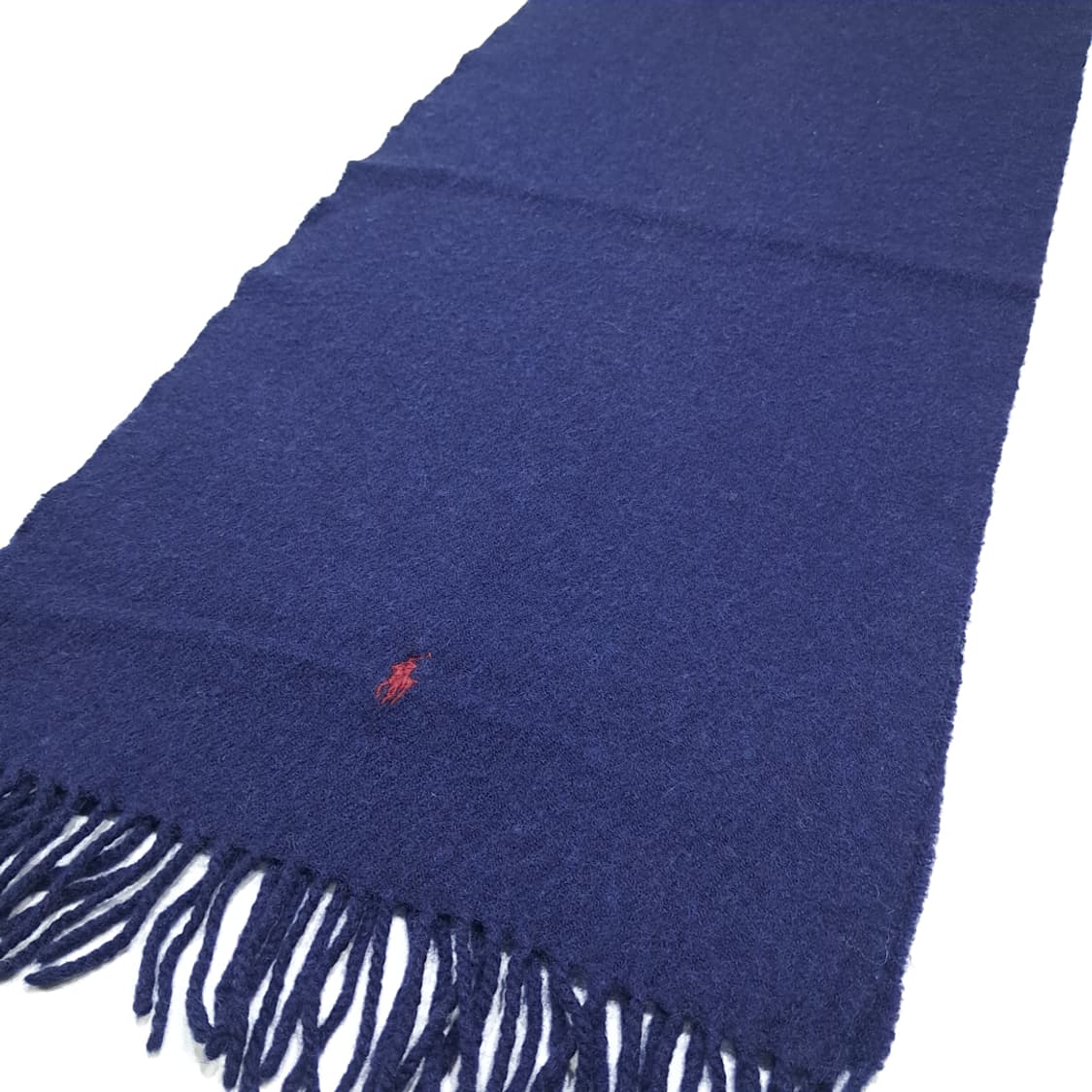 MX463 폴로 스코틀랜드판 램스울 레드포니 네이비 머플러 목도리 상품이미지3