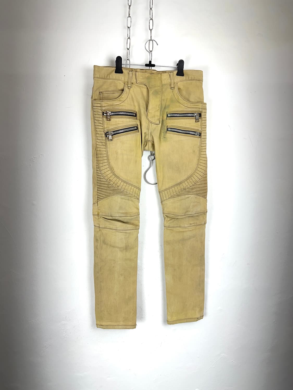 Balmain Multi Zip Biker Denim Pants 상품이미지4