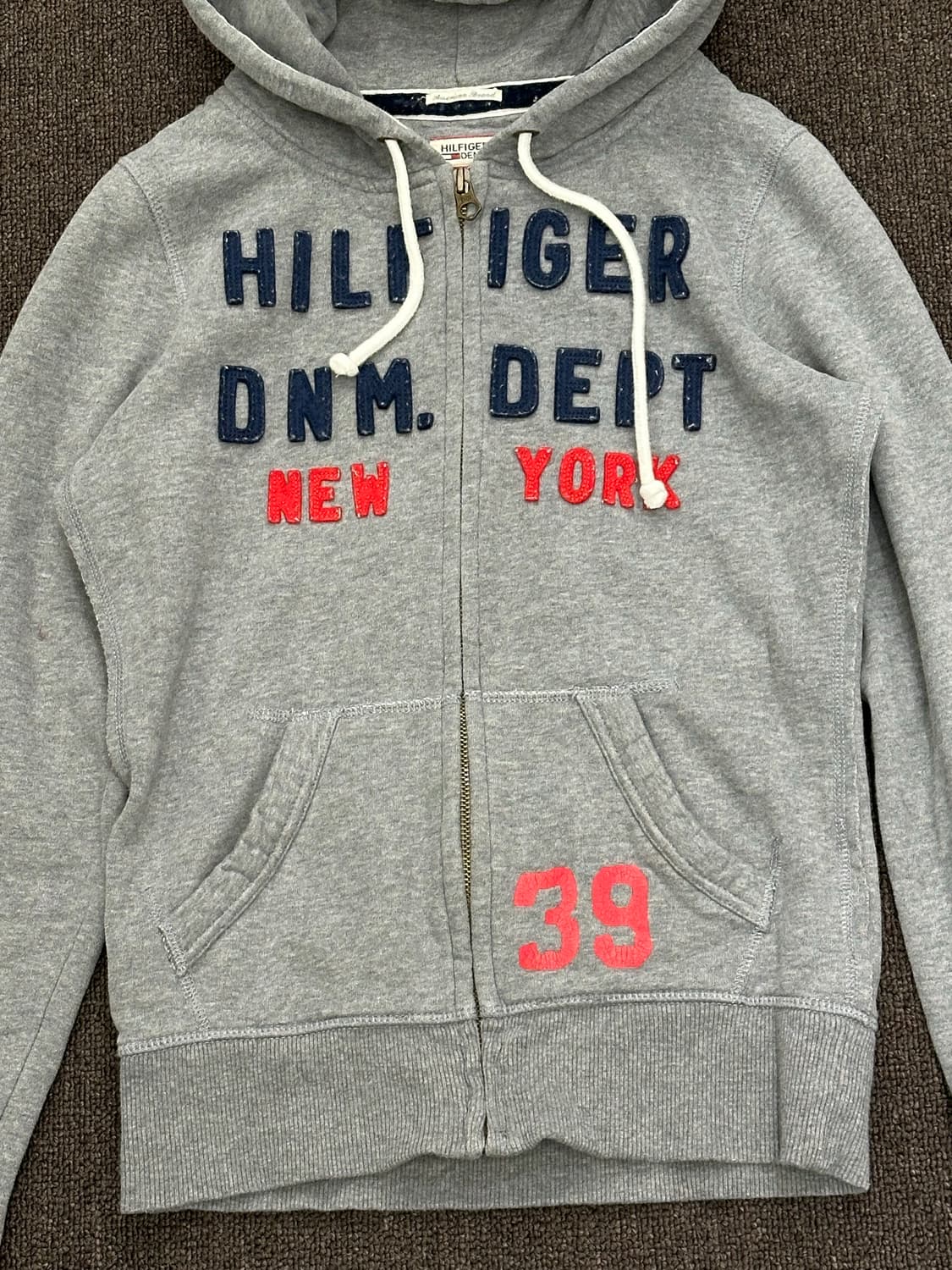 S)타미힐피거 빈티지 여성 아플리케 로고 후드집업 상품이미지2