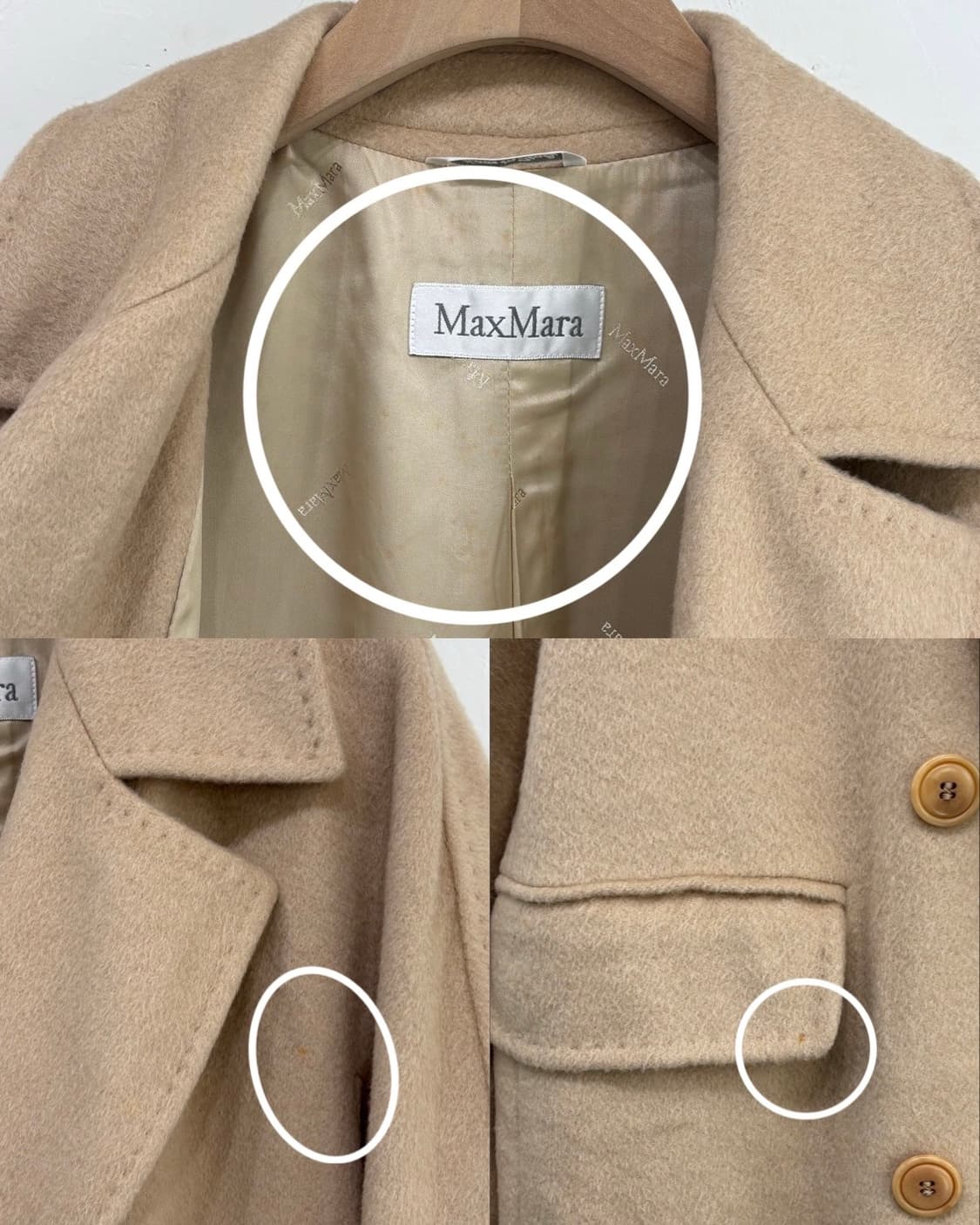 MaxMara 막스마라 아이보리 울 롱 코트 상품이미지9