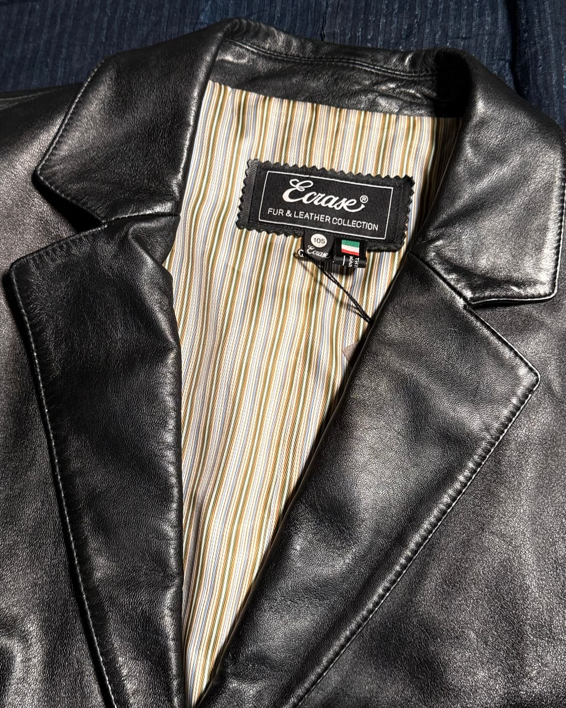 90-00‘s 에크라제 양가죽 블레이저 자켓 105 상품이미지2