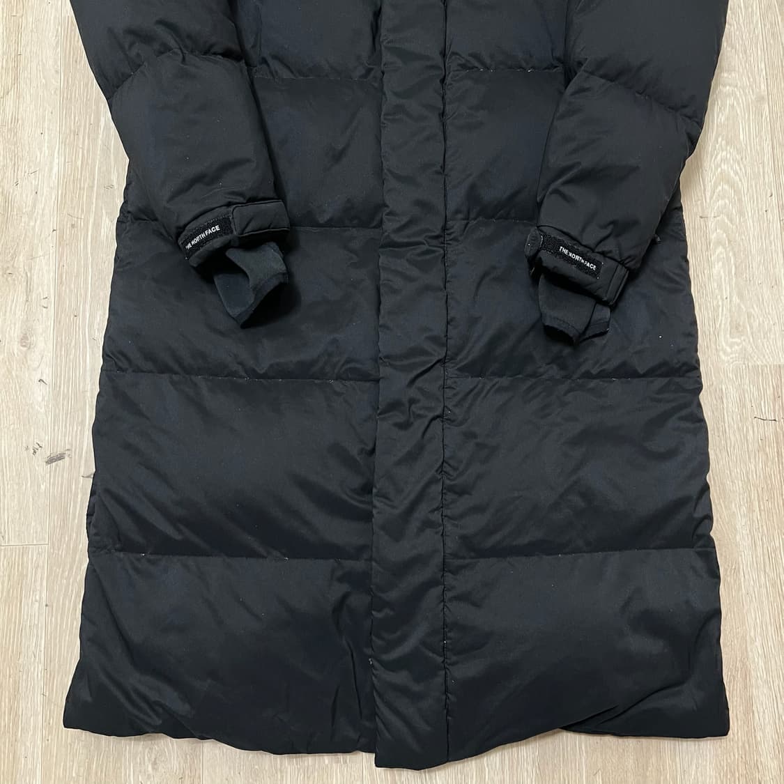 노스페이스 아틀레틱 로고 구스다운 후드 롱패딩 M/95  상품이미지4