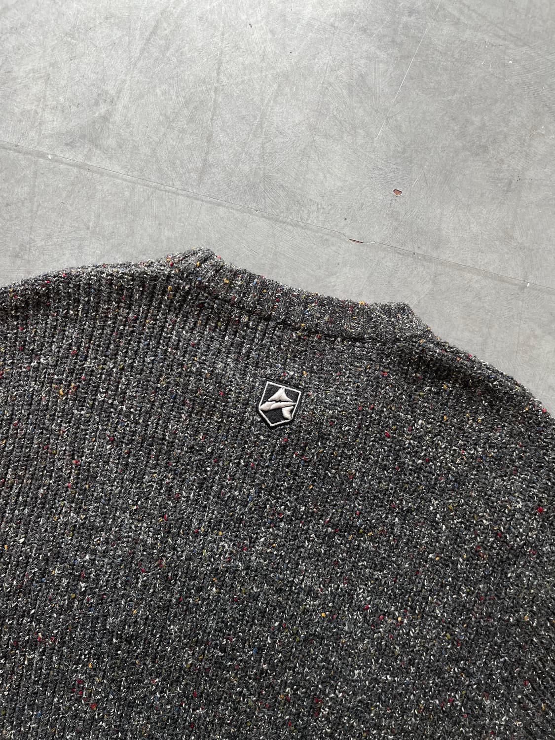 Avirex 아비렉스 자수로고 차콜 보카시 울 니트 상품이미지4