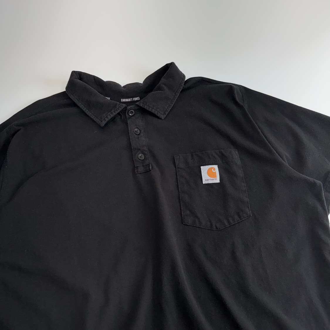 Carhartt 칼하트 릴렉스 핏 블랙 반팔 카라티 상품이미지4