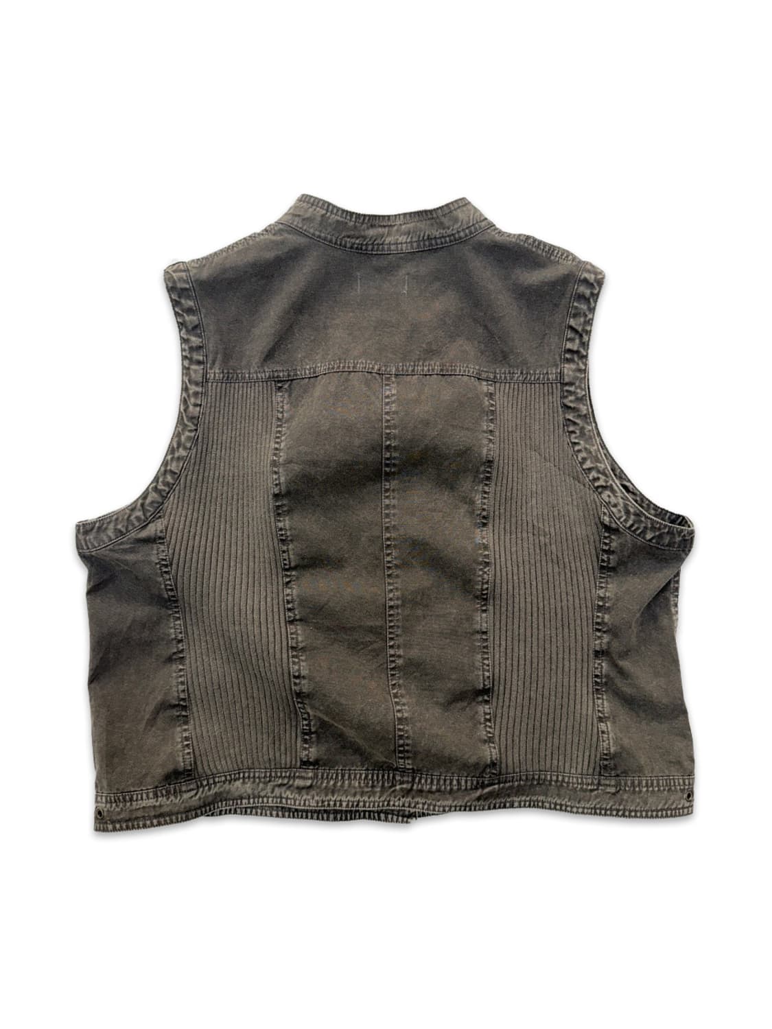 빈티지 브라운 라인 니트 베스트 상품이미지4