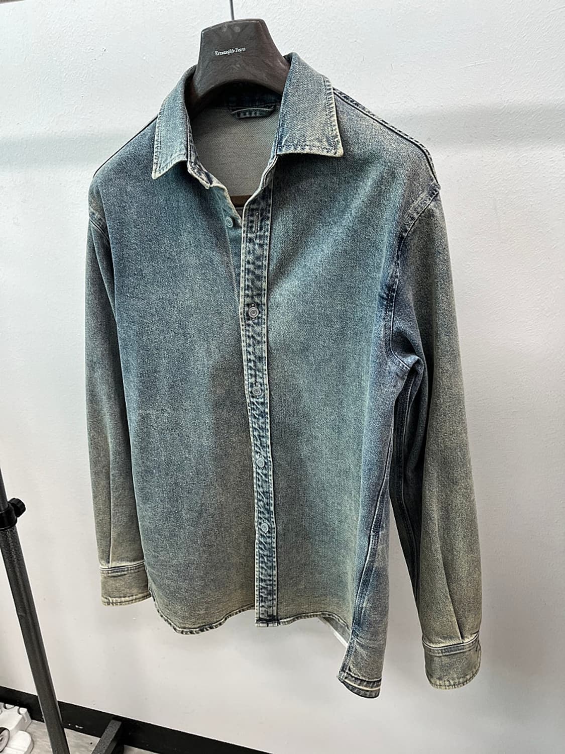 95-100) 타임 워시드 데님셔켓  상품이미지1