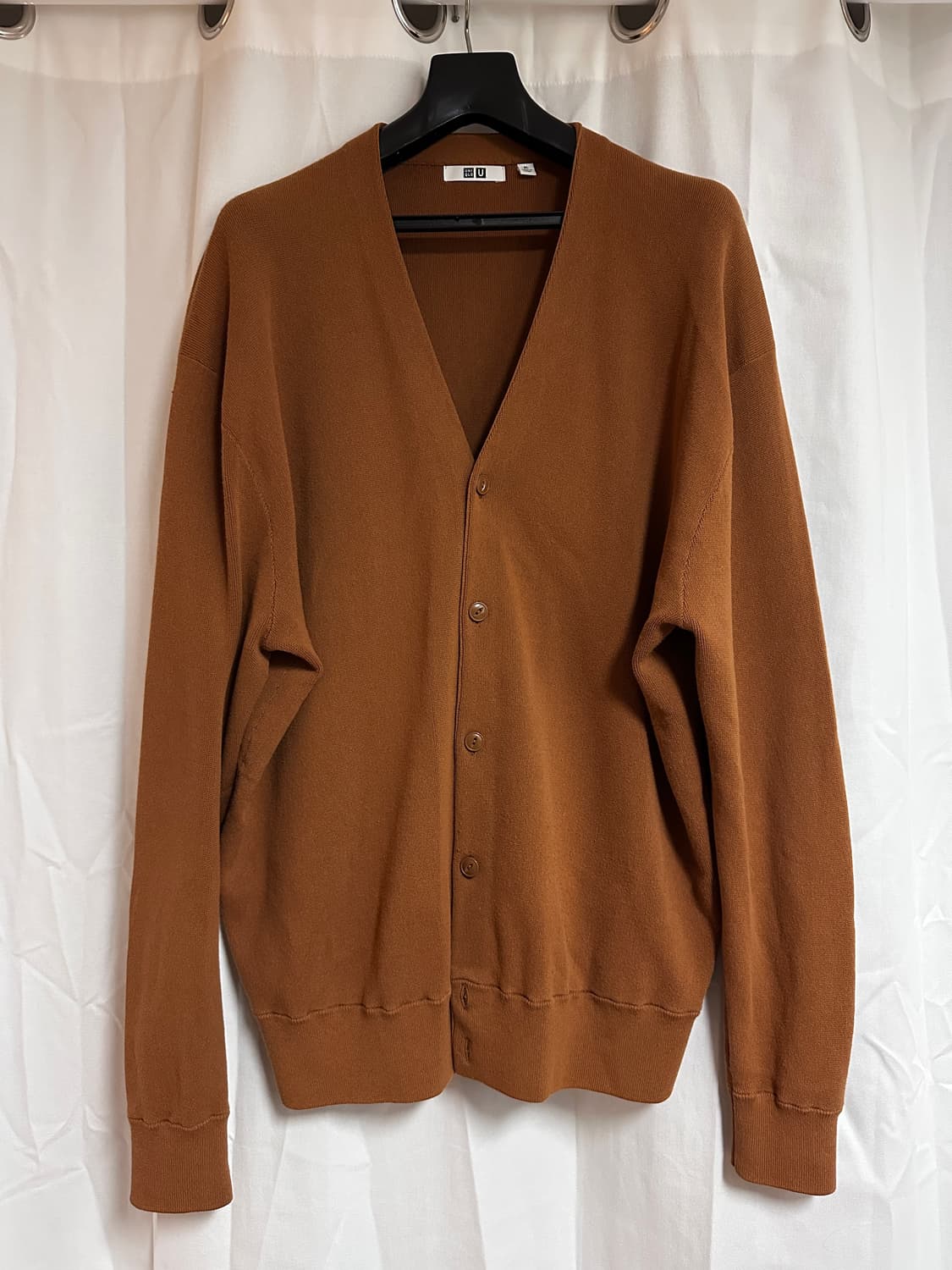 유니클로U 브라운 브이넥 가디건 XL사이즈 상품이미지1