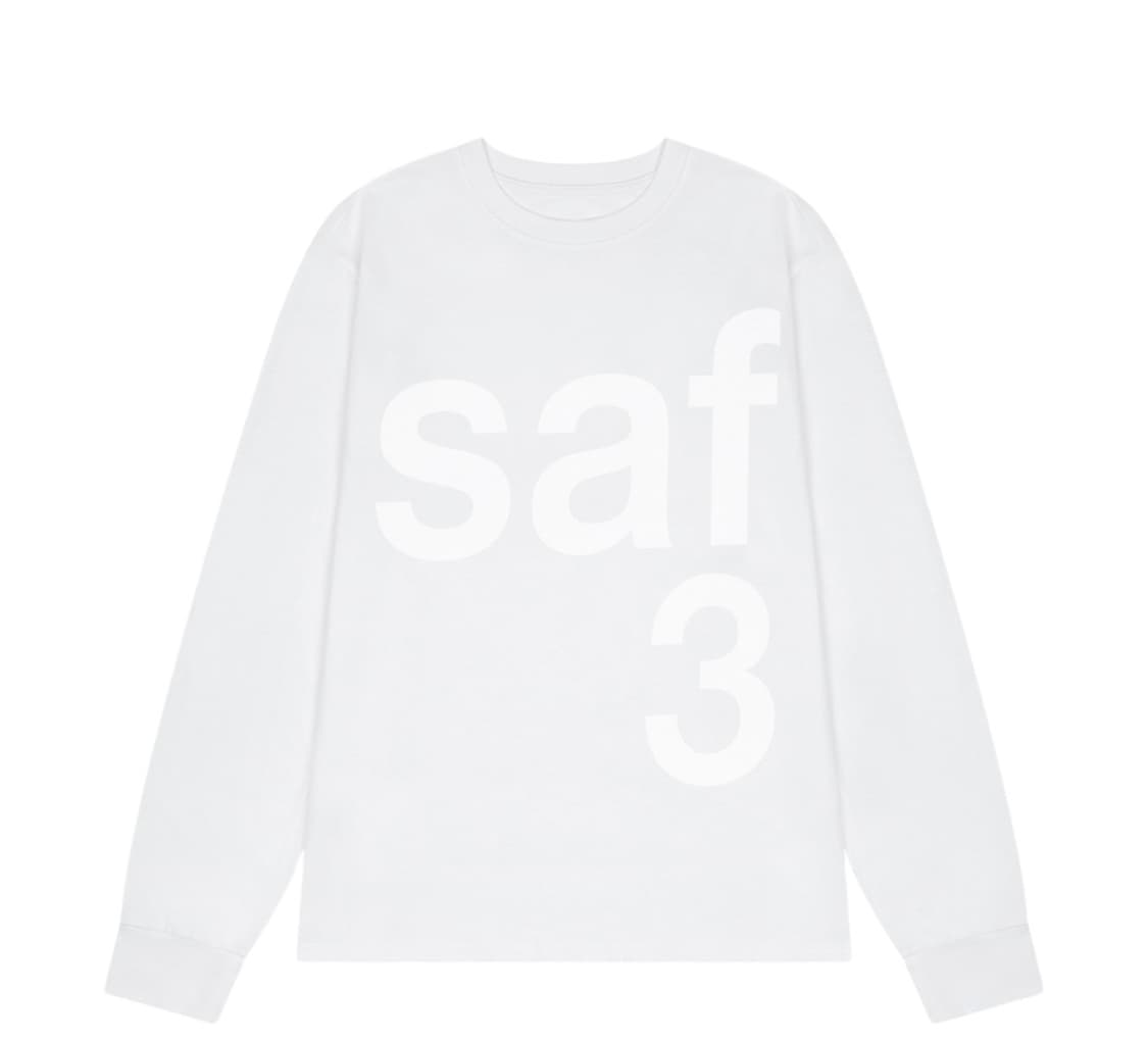 사파리스팟 롱슬리브 티셔츠 화이트 상품이미지1
