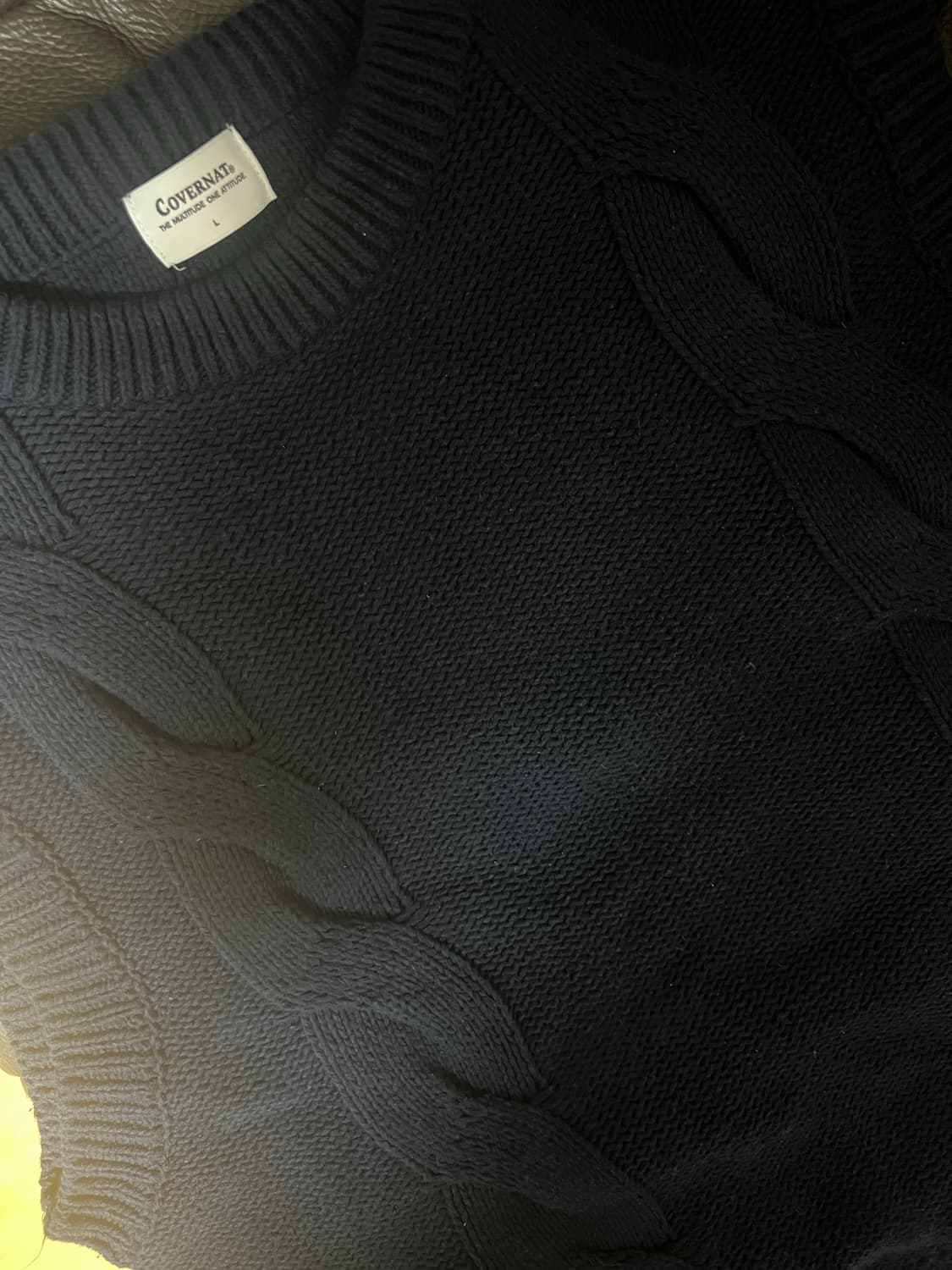 커버낫 꽈배기 니트 베스트 l사이즈 상품이미지1