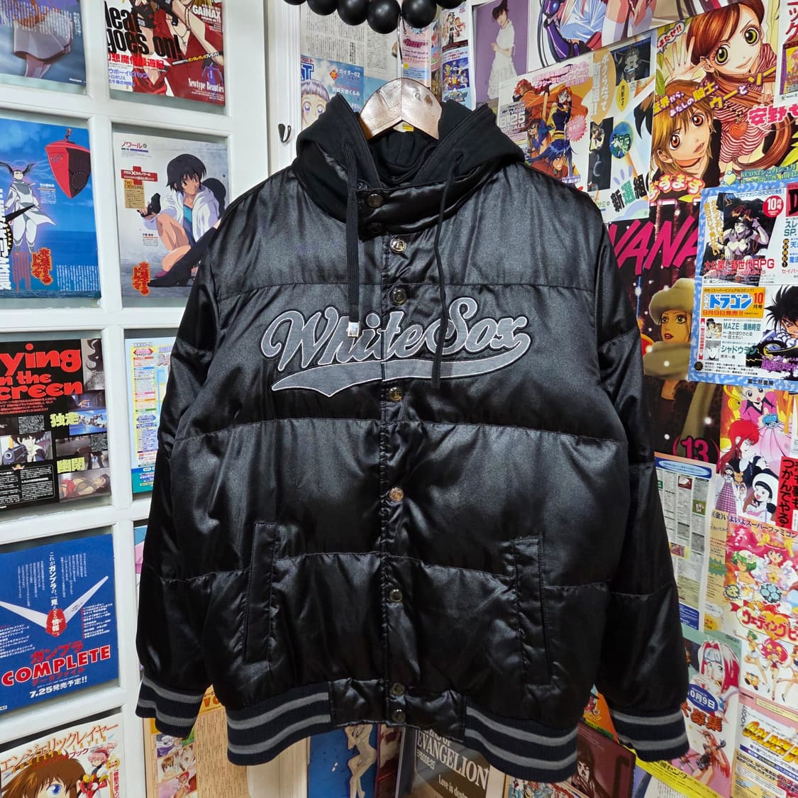 엠엘비 화이트 삭스 후드 레이어드 패딩 바시티 상품이미지2