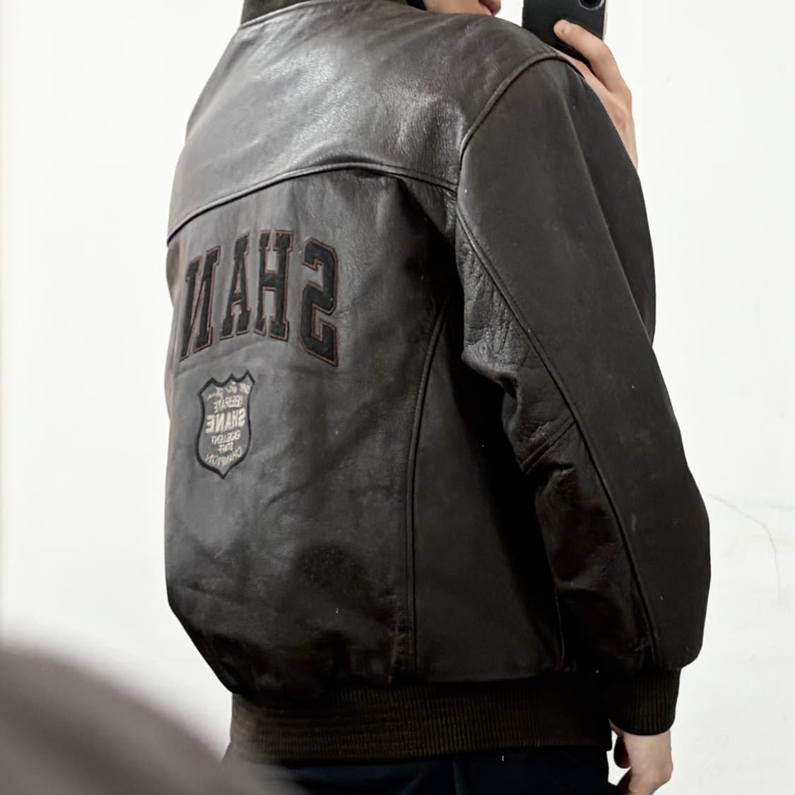 Shane 90s 소가죽 엠브로이더리 봄버 자켓 상품이미지3
