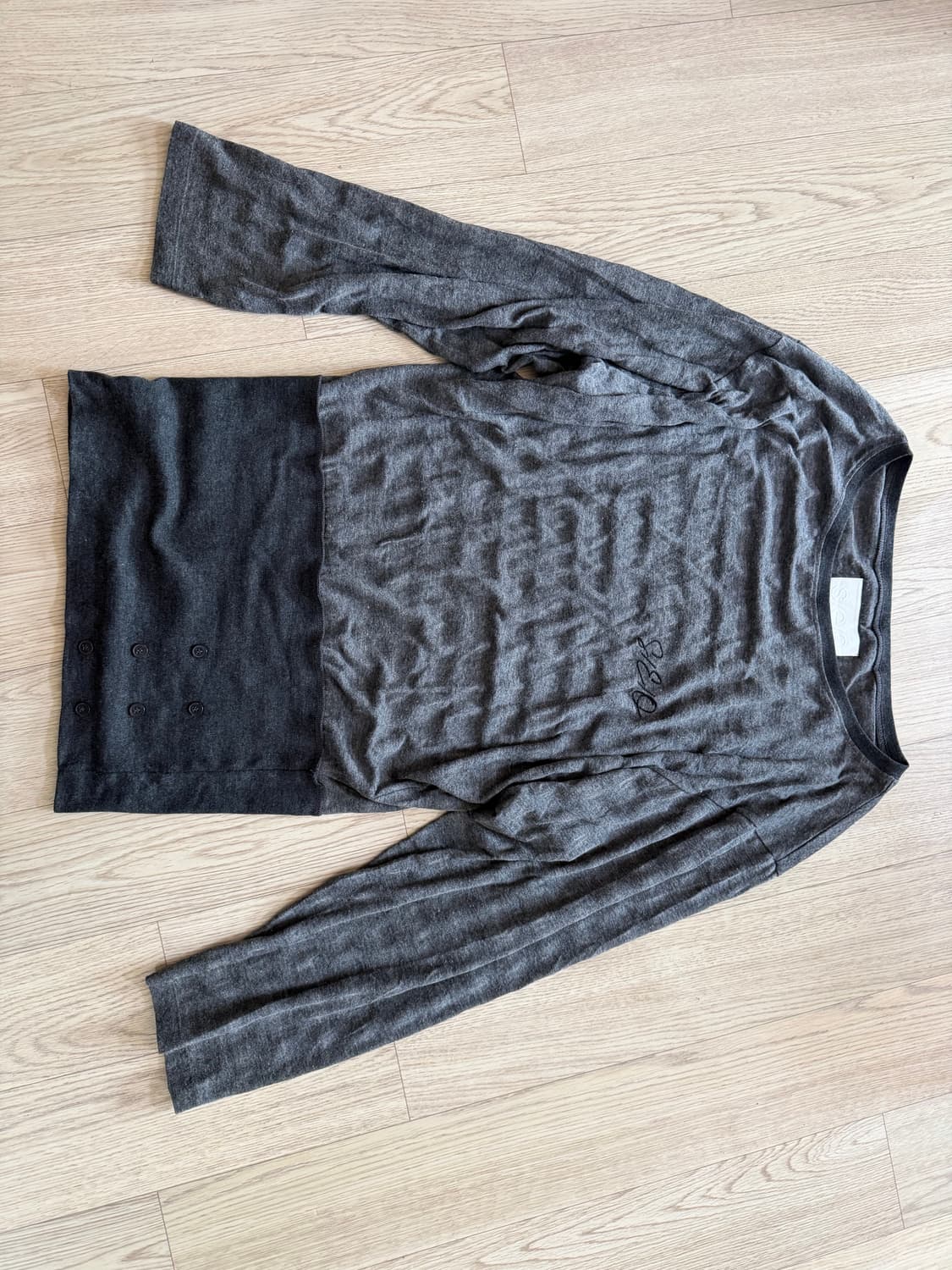 SEO RIBBED HEM OFF-SHOULDER TOP CHARCOAL 상품이미지4