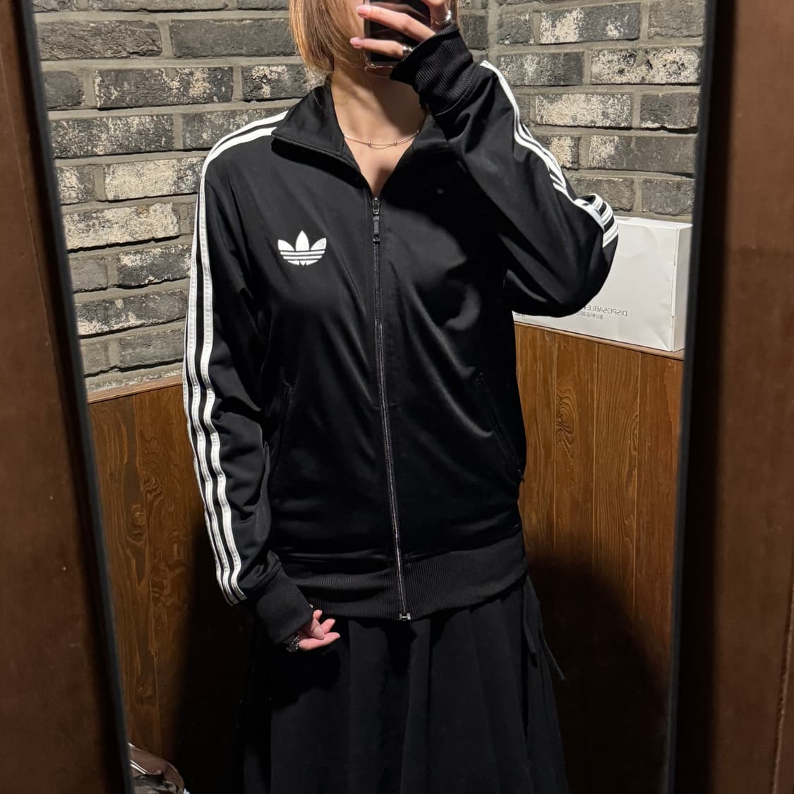90) 아디다스 파이어버드 삼선 져지 트랙탑 집업 블랙 A1 상품이미지9