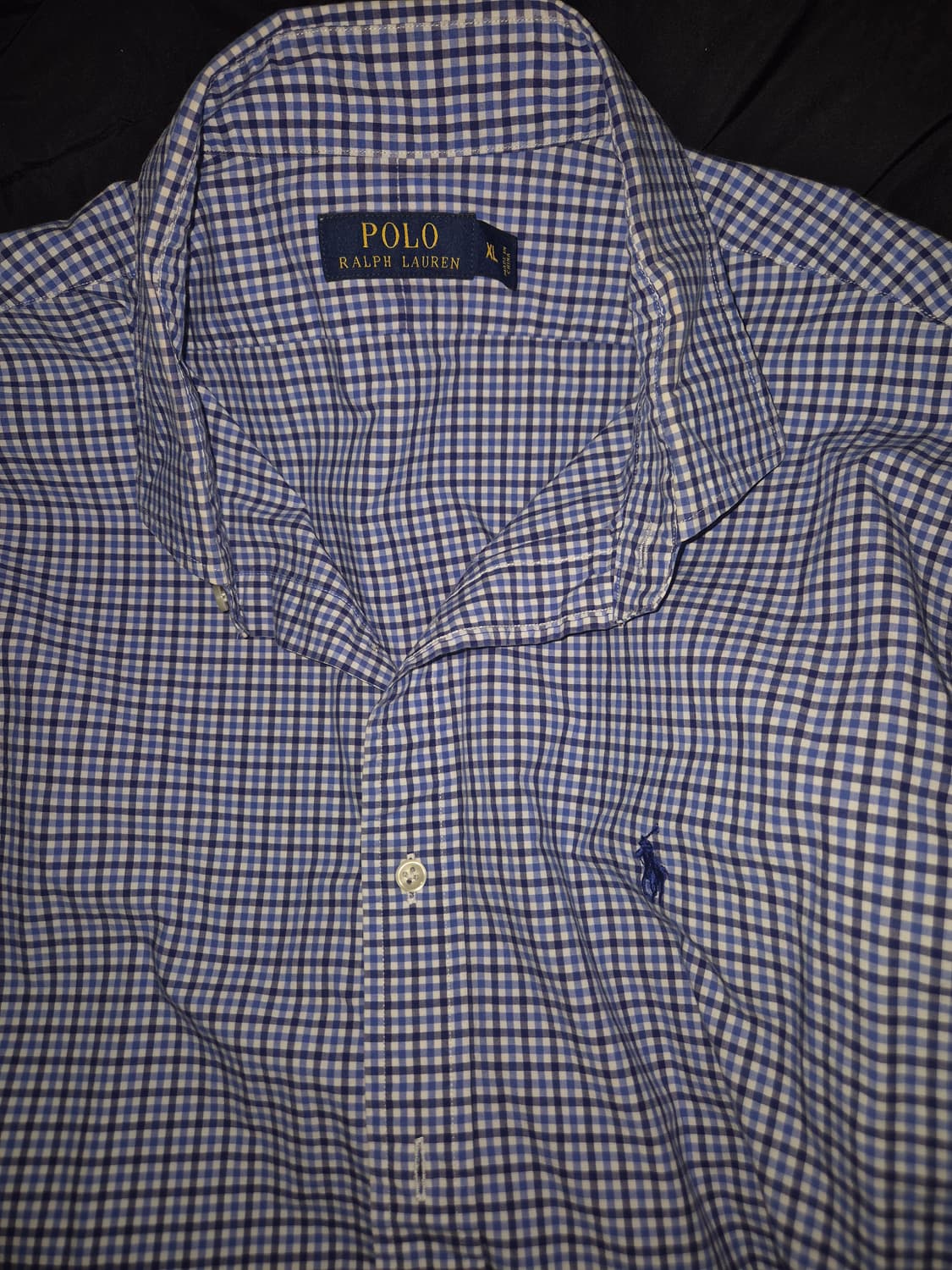 폴로 랄프로렌 체크 블루 셔츠 XL 상품이미지2