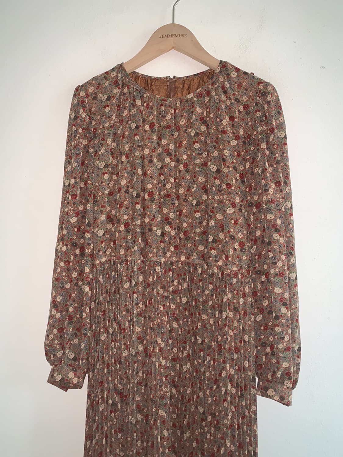 (Vintage)Floral scarf belted dress 상품이미지2