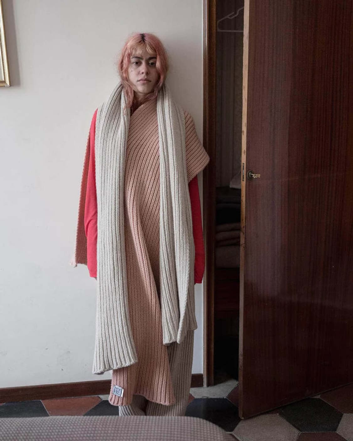 베이스레인지 목도리 스카프 sur sand (아이보리 색상) 상품이미지2