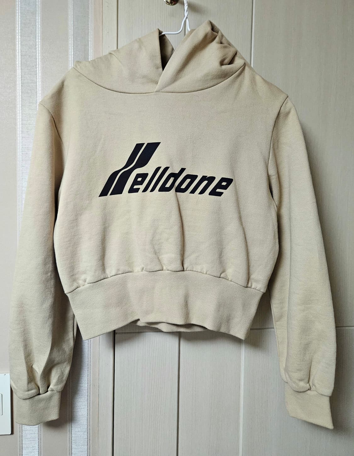 웰던 WE11DONE 베이지 프린팅 후드 XS 상품이미지2