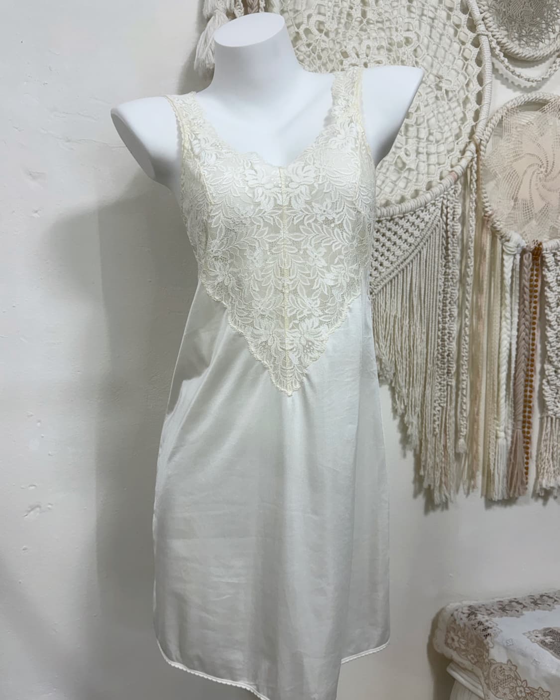 White Ivory Flower Lace Slip 상품이미지3