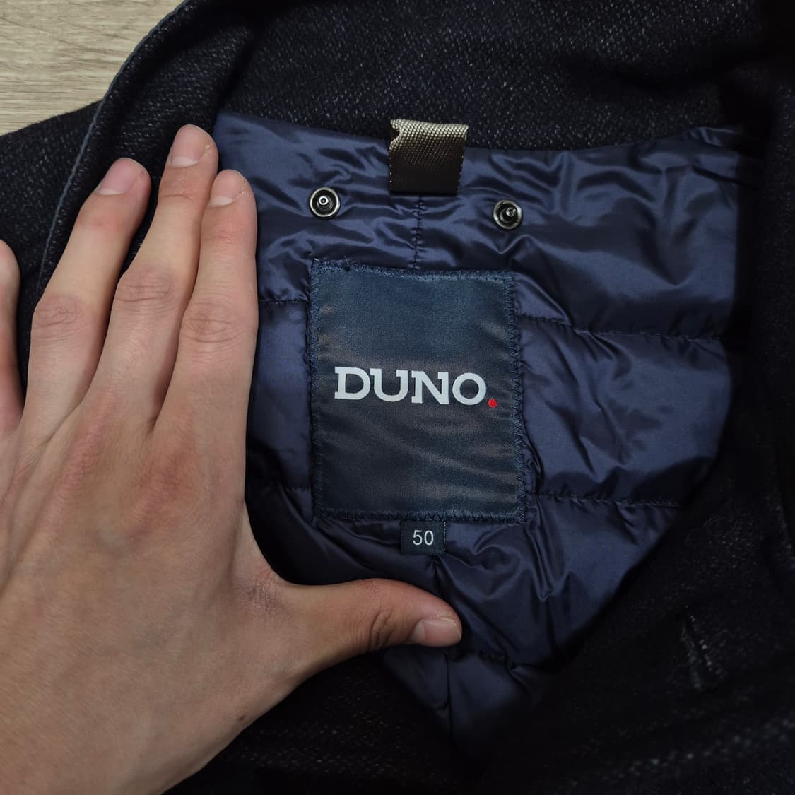 이태리 두노 DUNO 남성 클래식 울 다운 싱글 패딩자켓 50 상품이미지4