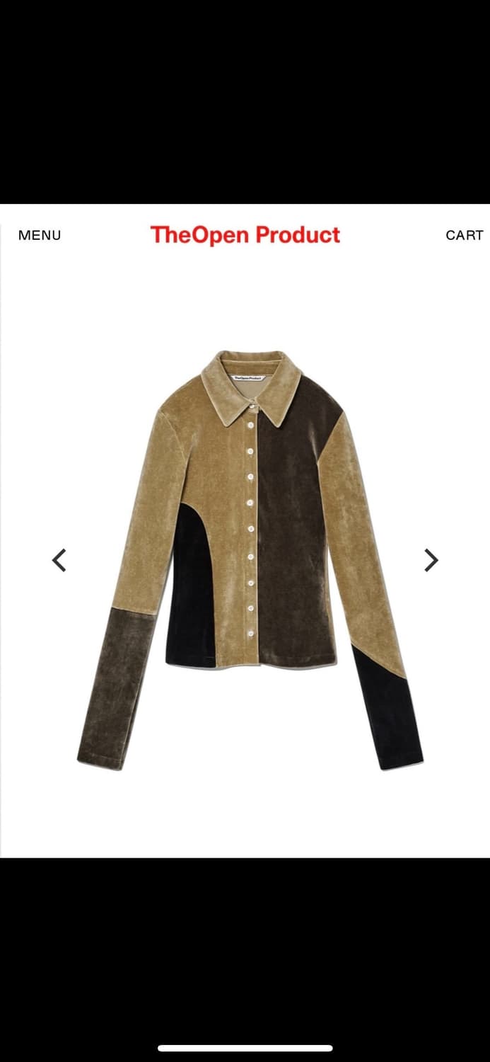 더오픈프로덕트 벨벳 셔츠 상품이미지1