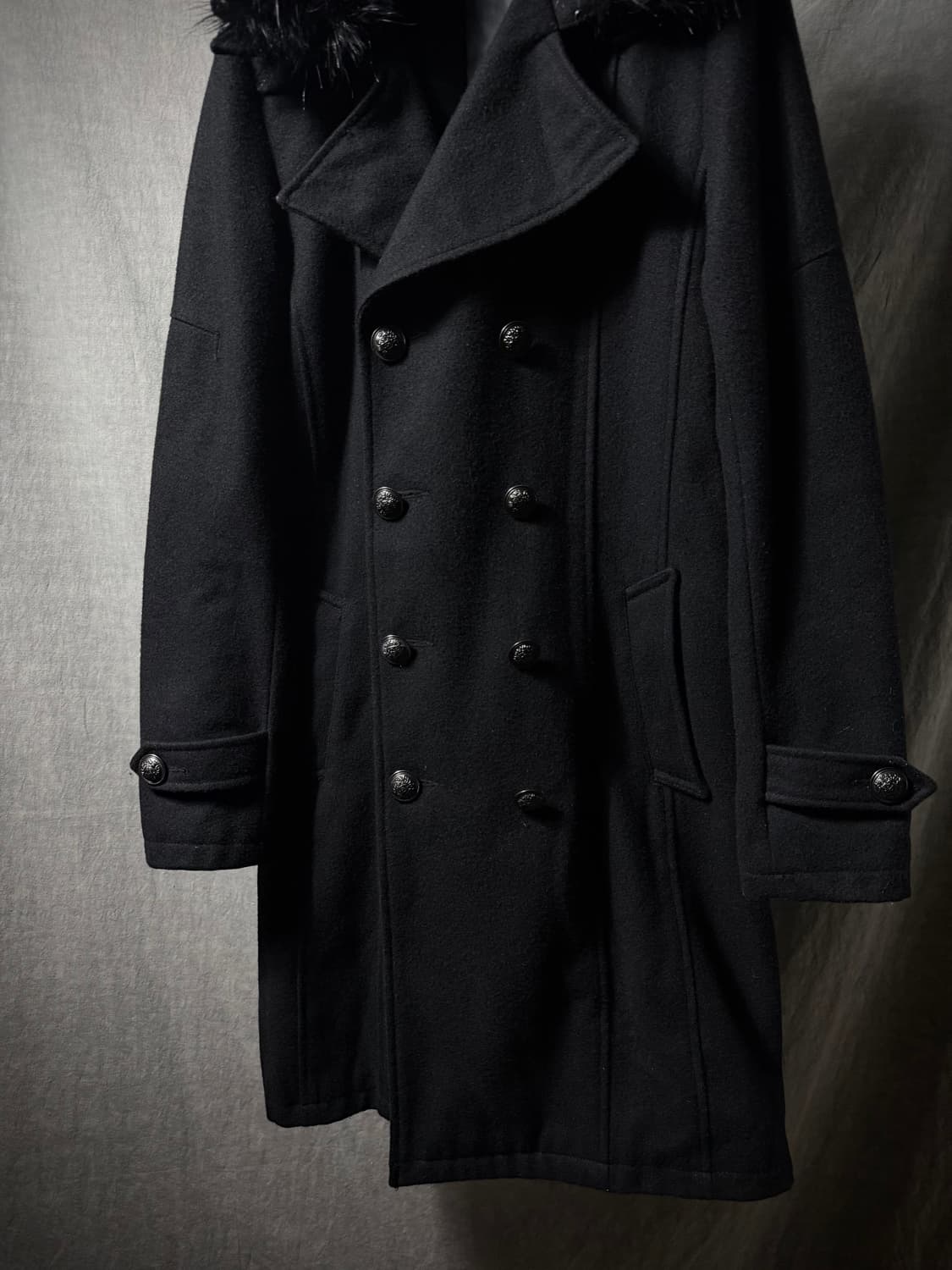 CIVARIZE Fur Trim Double Breasted Coat   상품이미지4