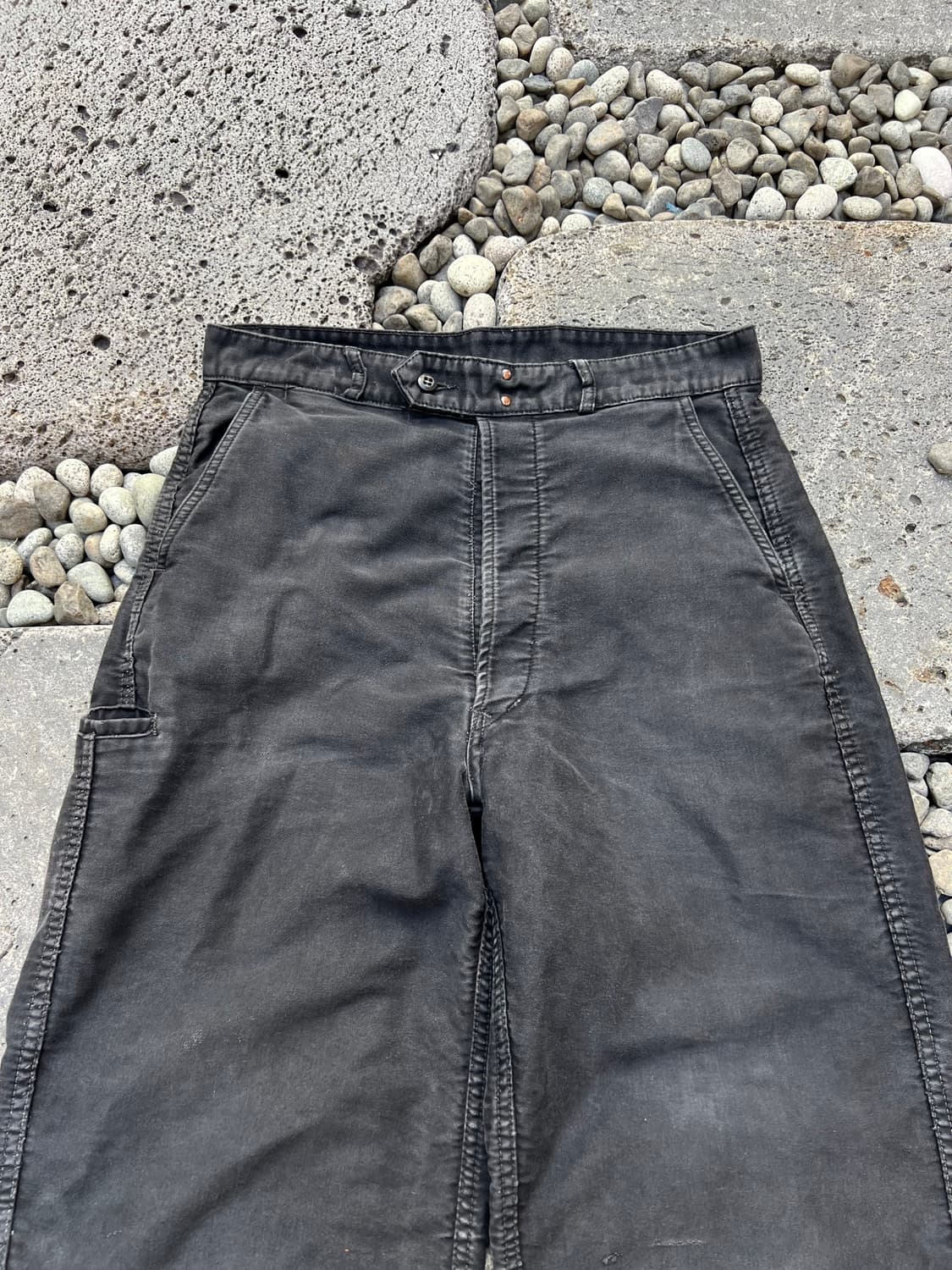 (31인치)OLD EURO BLACK MOLESKIN 블랙몰스킨워크팬츠 상품이미지3