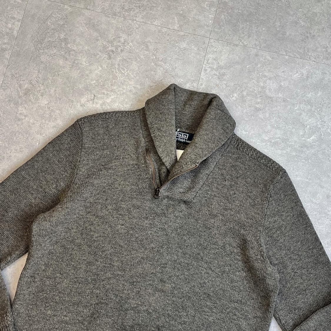 폴로랄프로렌 램스울 숄카라 니트 상품이미지2