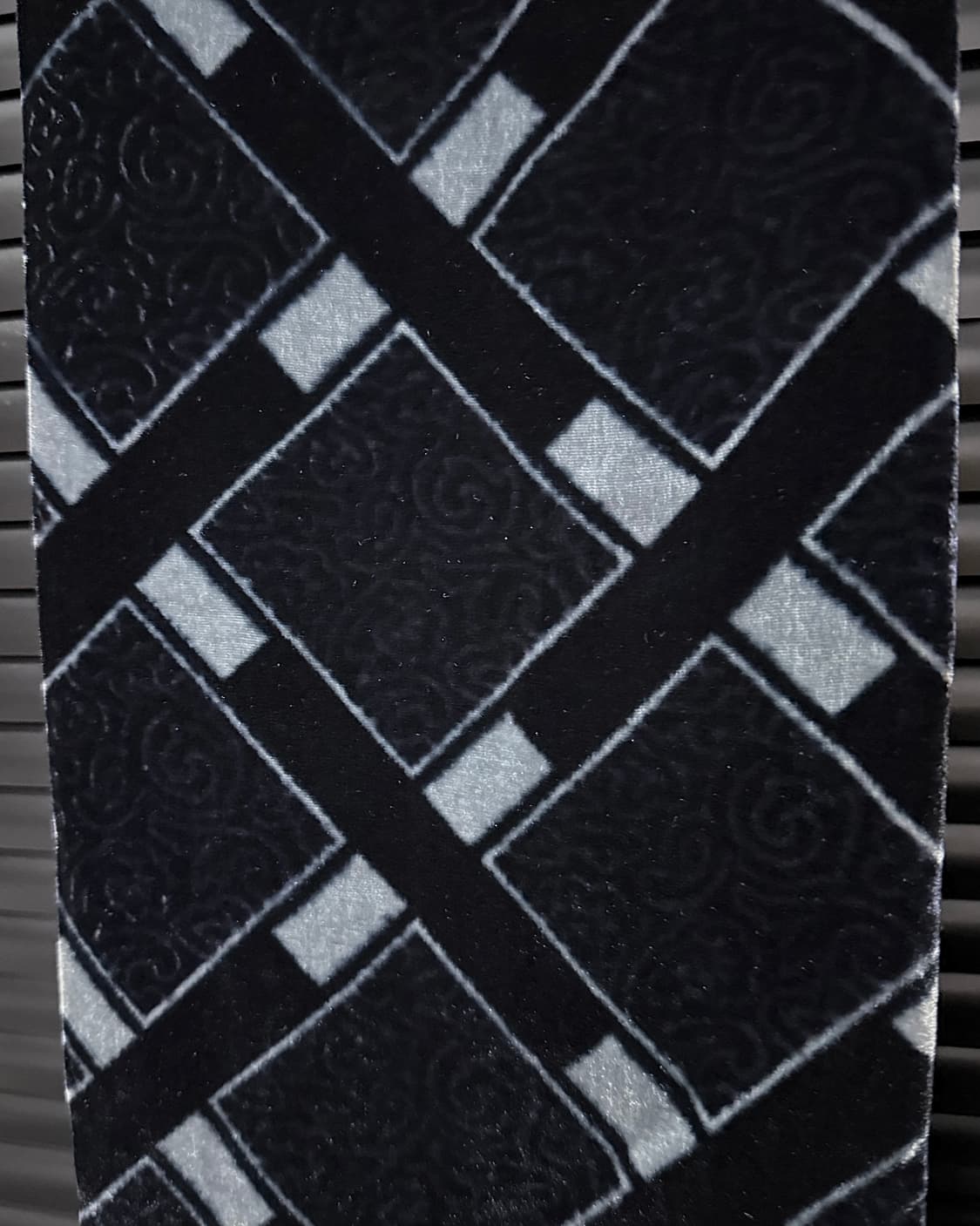 조르지오 아르마니 명품 벨벳 벨루어 머플러 목도리 스카프 블랙 네이비 상품이미지3