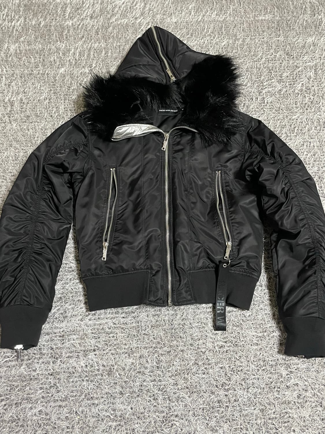 racer worldwide 퍼 봄버 블랙 상품이미지1